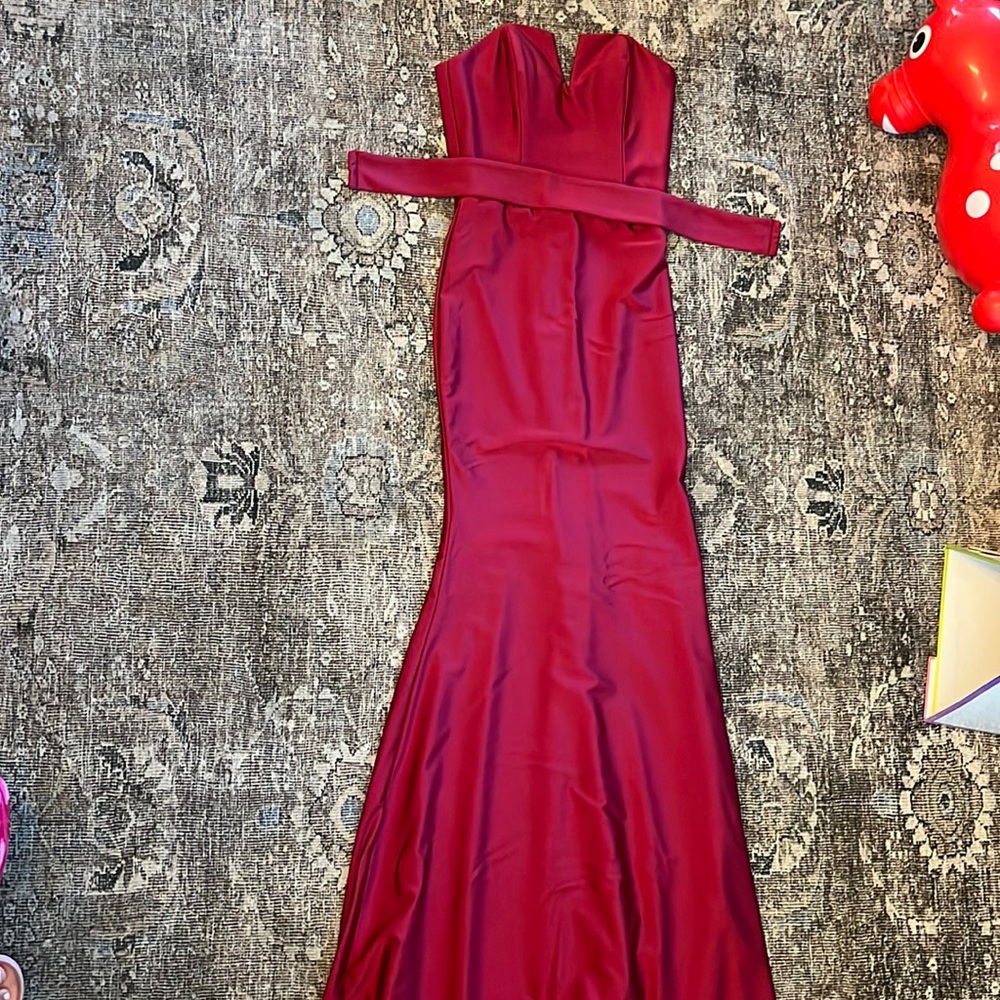Burgundy gown